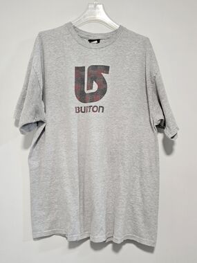Burton Men’s Gray Logo T-Shirt Y2k Vibtage Burton